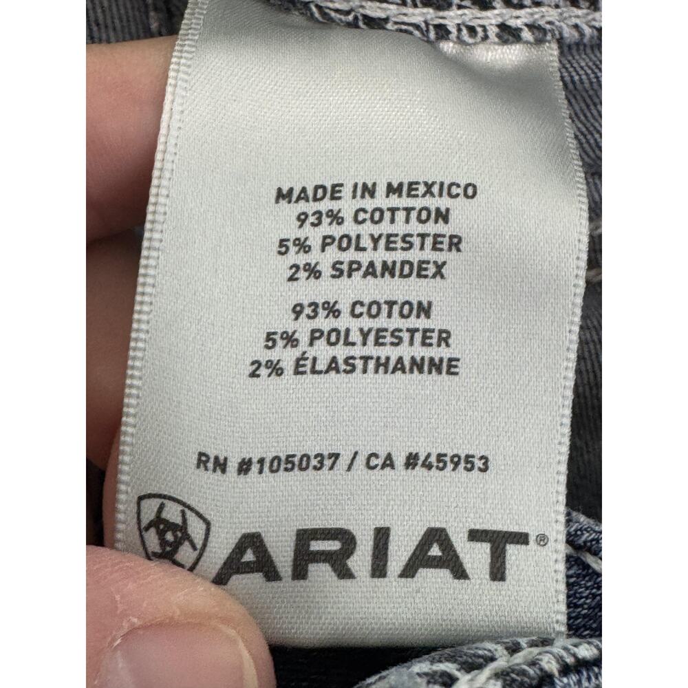 Ariat REAL Denim Jeans Womens 25L Bootcut Low Rise Stretch Embroidered Pockets - Picture 7 of 14